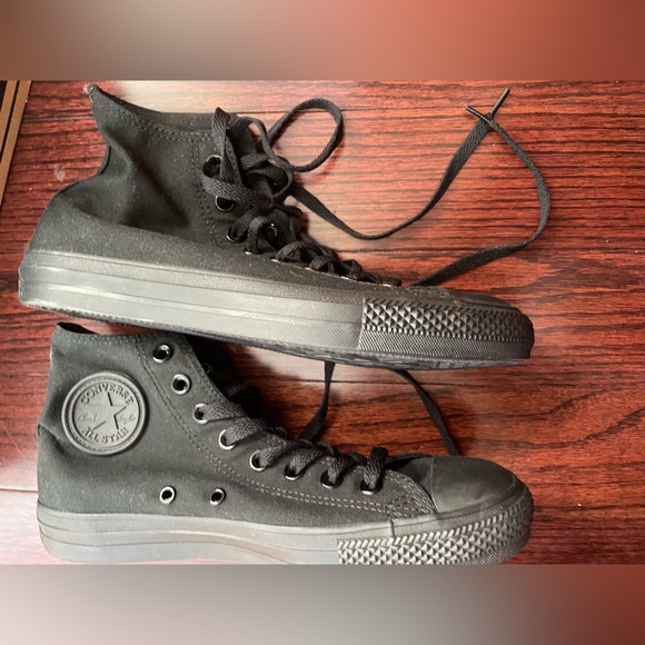 CONVERSE all star black high tops chuck taylor - Picture 7 of 9